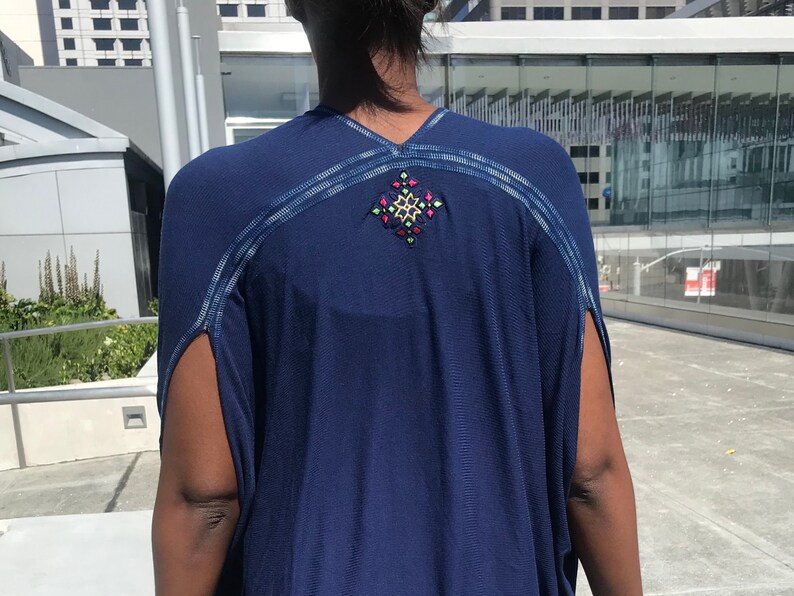 Loose fit top, Ethiopian Dress Long tunic Infinity Top Caftan Top Caftan Short Sleeve Top Loose fit dress Eritrean Dress V-neck top