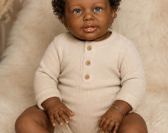 Amari | 28” African American Reborn Toddler Boy Doll | Katie Marie Kit | Lifelike Collectible