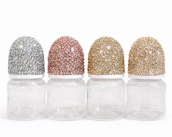Crystal Halo Reborn Nursery Bottle | Hand-Embellished Rhinestone Collectible Baby Doll Accessory