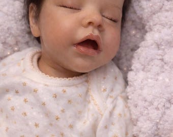 Amara – Made-to‑Order Reborn Doll (Twin A) | African‑American / Melanin Baby | 17” Baby