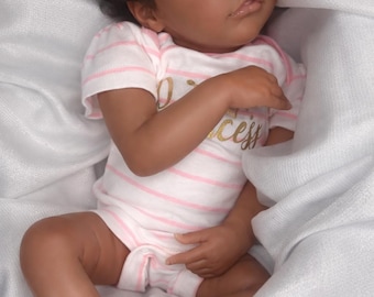 Ayana – Made-to‑Order Reborn Doll (Twin B) | African‑American / Melanin Baby | 17” Baby