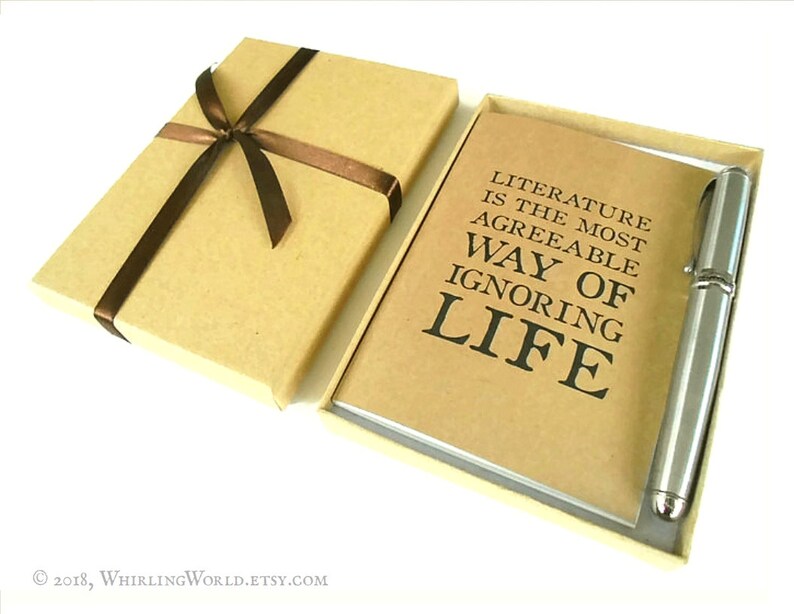 Kraft Storage Box Tied with Ribbon Eco Friendly gift wrap Add an A6 Gift Box Fits up to 4 pocket notebooks or many A6 postcards etc