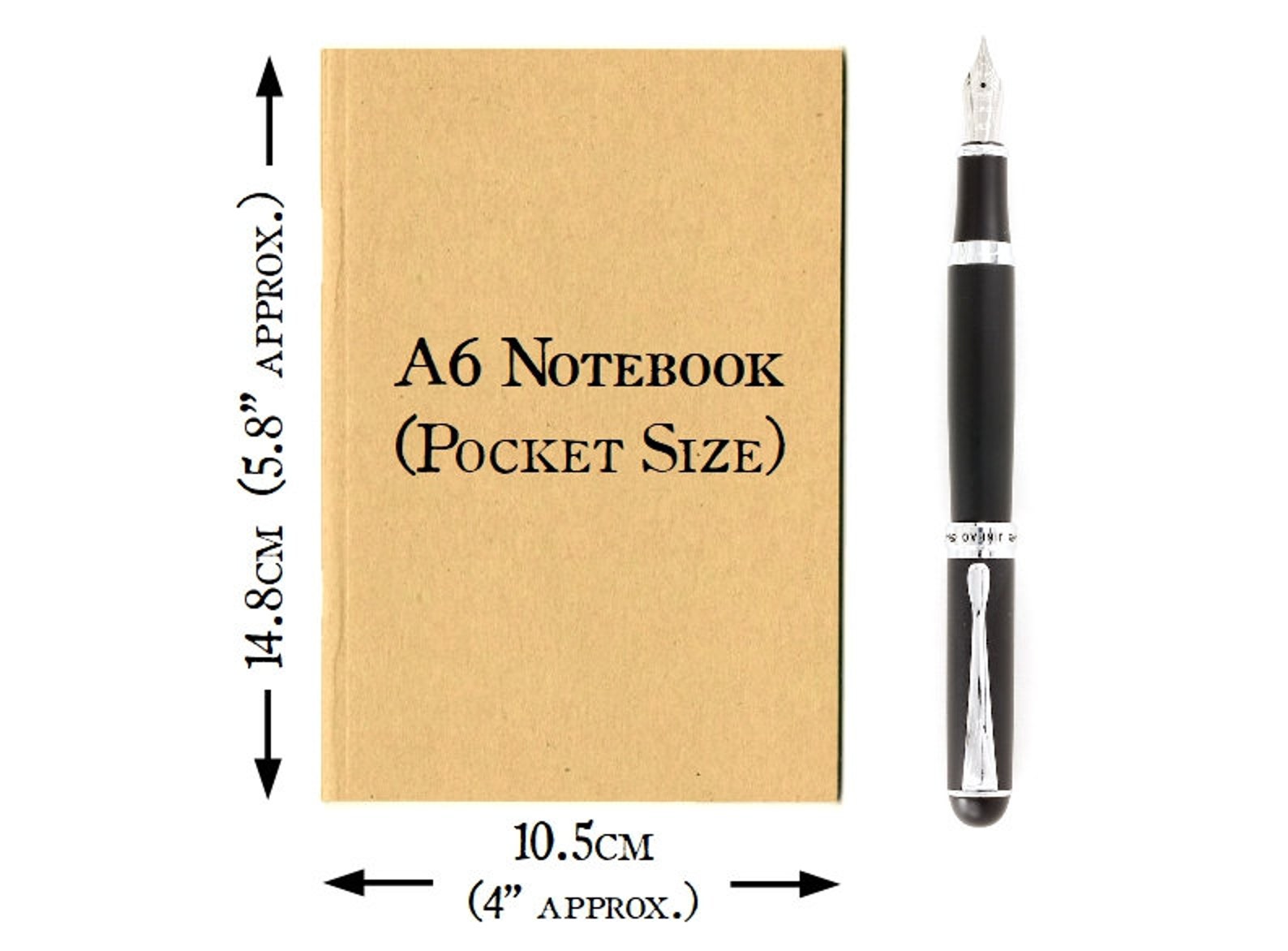 12 Kraft Journals, Bulk Bundle Recycled A6 Pocket Notebook Gift Set