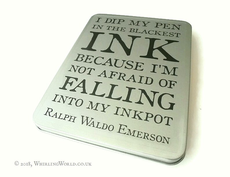 Postage Stamp Quote Tin With Hinged Lid Empty A6 Storage Box Etsy