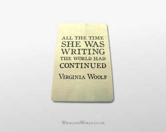 Quote Fridge Magnet for Writer | Virginia Woolf quotation typography, classic British author | LGBTQ home office decor accessory, small gift