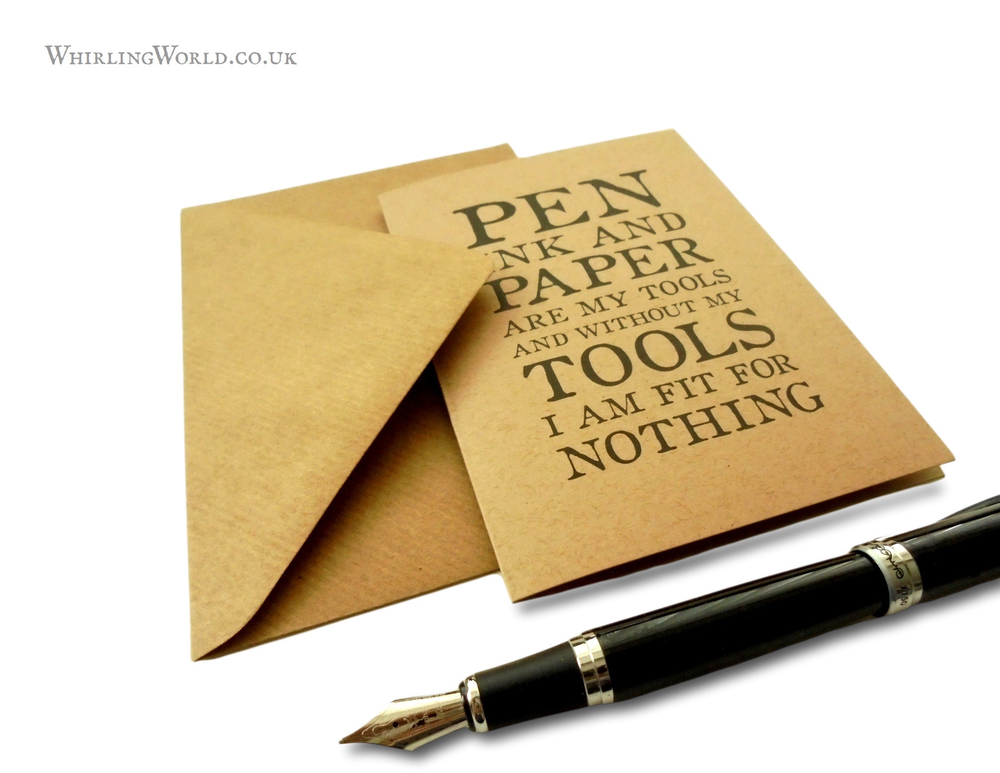 Writing Quote Stationery Set, Typography Quote Note Cards in Storage ...