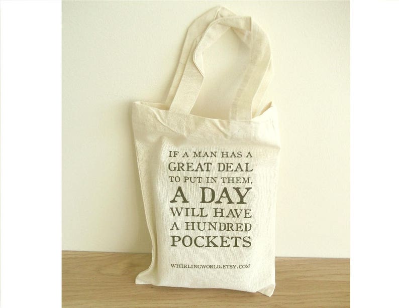 Kleine Tasche Nietzsche-Zitat, natürlicher Baumwolle Buchtasche Bücherwurm Geschenk für Leser Bibliothekar-Lunch-Bag Büchertasche Gruppe Partei zugunsten Bild 2