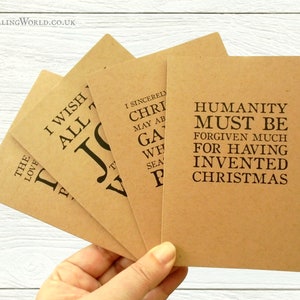Bücherwurm Weihnachtskarten-Vielfalt Set | Literarische Weihnachtszitate für Leser und Autoren | Bookish penpal Stoßstangen-Sammelpack A6