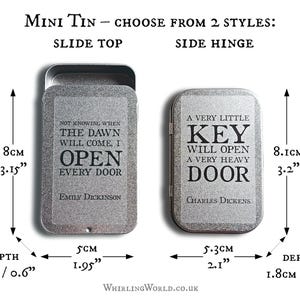 All Shall Be Well Keyring | Julian of Norwich quote, metal keychain - mailable care package gift | uplifting, positive quotation typography image 9