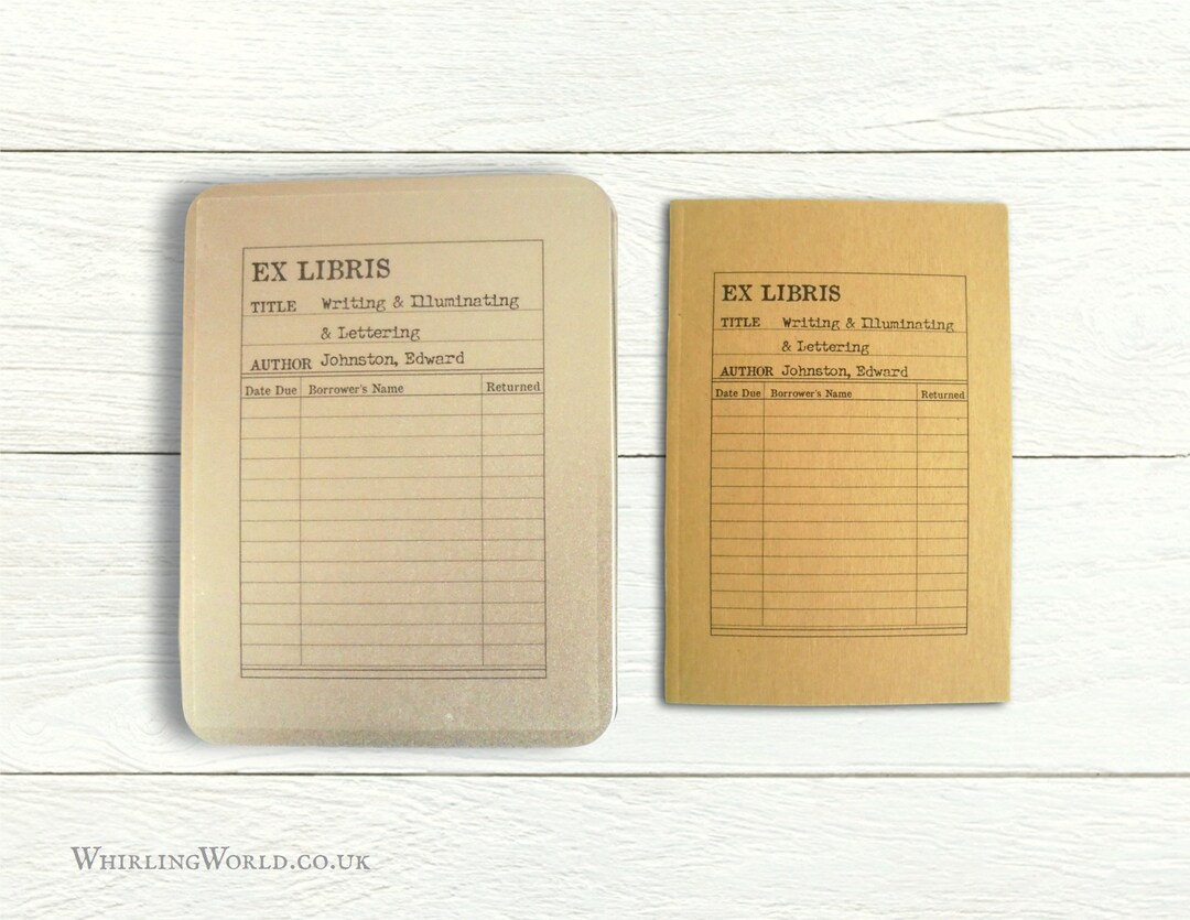 Library Card Gift Tin With 4 Notebooks Gift Idea for Etsy