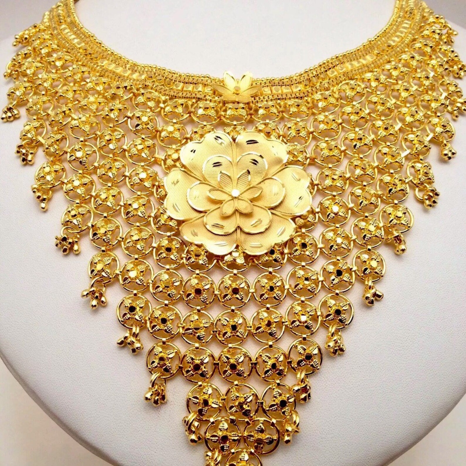 gold plated wedding necklace