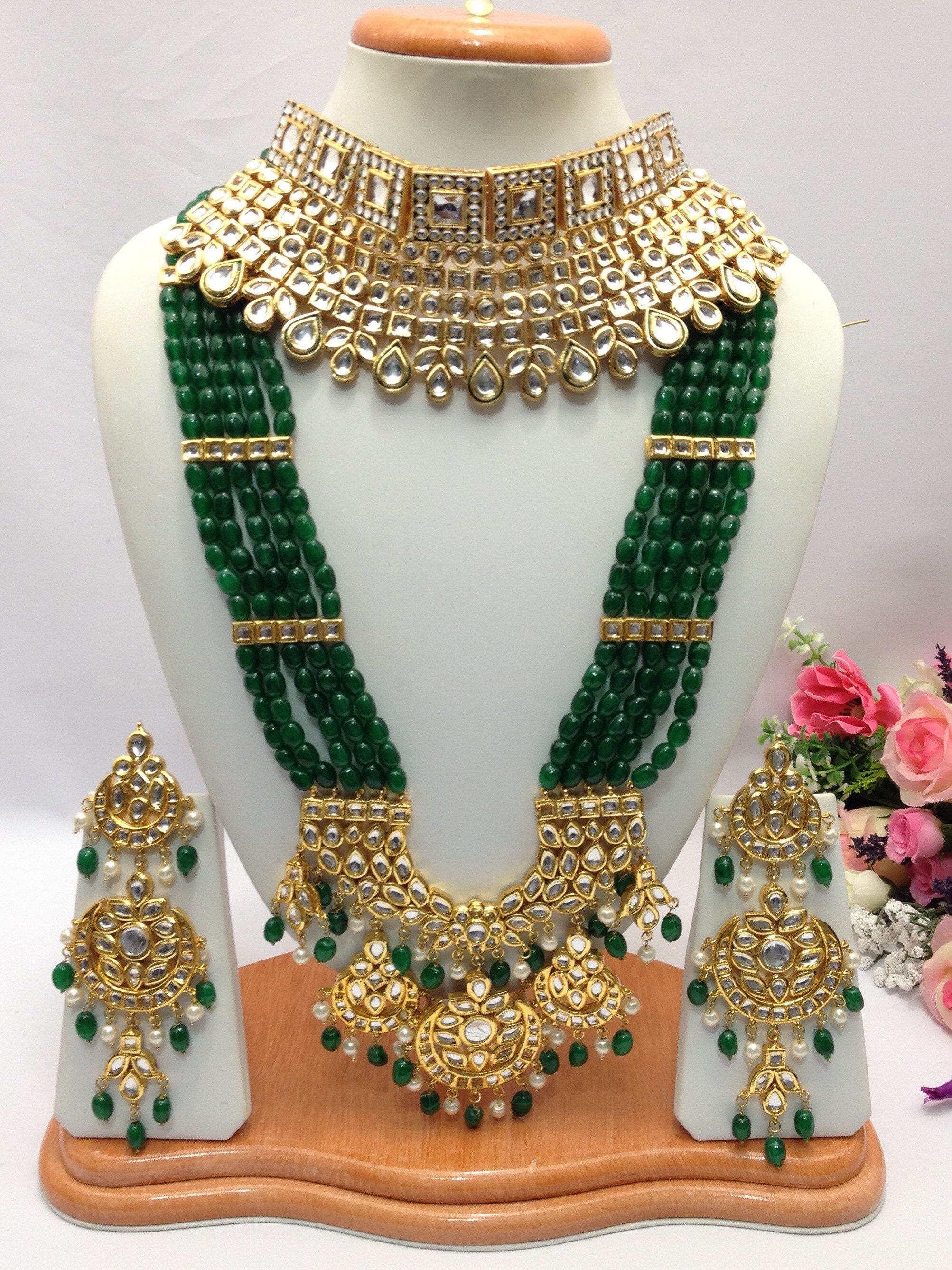 Polki necklace designs Clearance