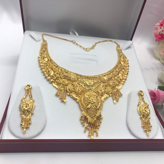 22ct indian gold necklace set deals