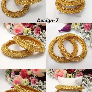 Indian Wedding Polki Bangles Handmade Polki Jewellery indian Pakistani Jewelry image 8