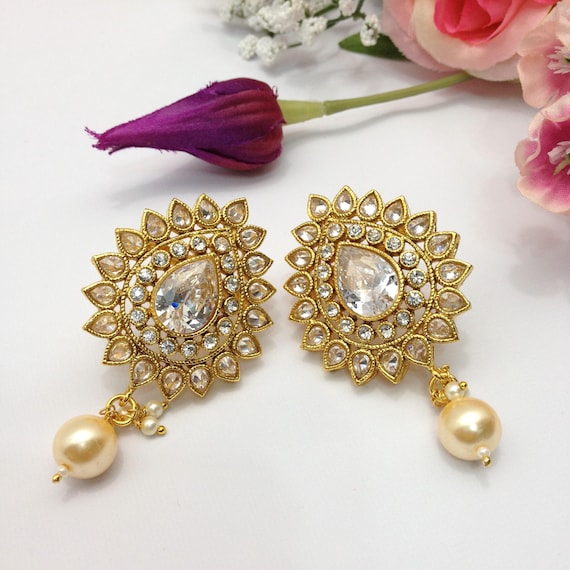 Light Luxury Shiny Zircon Artificial Pearl Ball Drop Earrings for Women  Fashion Exaggeration Dangle Earrings Trend Jewelry - AliExpress