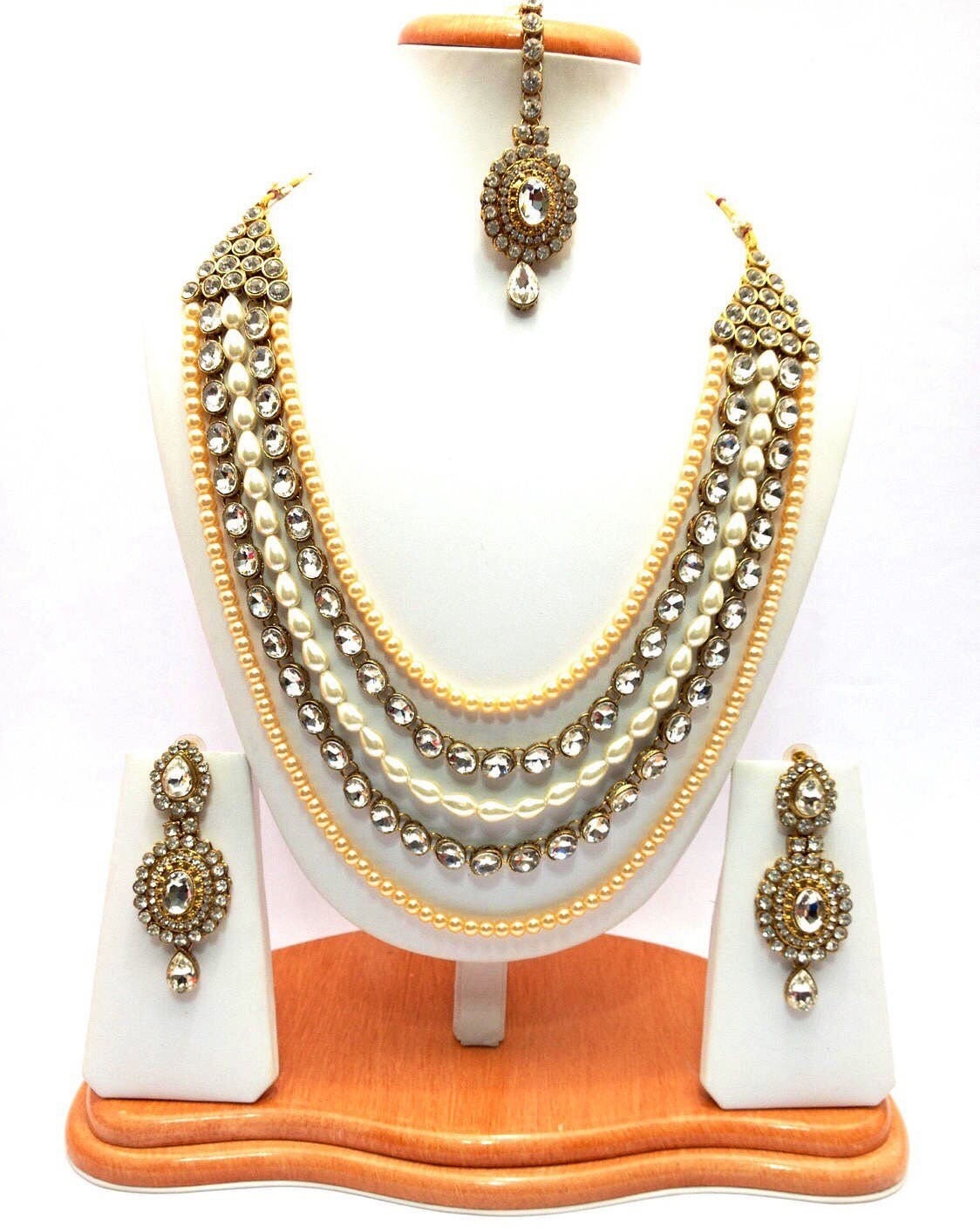 Handmade Indian Jewellery Rani Haar Necklace Set With Earrings - Etsy