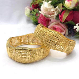 22k Gold Plated Openable Bangles/Kangan/kare/Bridal Indian Jewelry Wedding Jewellery