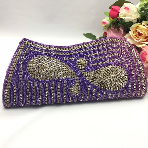 Buy Peacock Indian Potli Bag, Hand Embroidery, Handmade, Bridal Potli, Wedding  Bag, Designer Potli, Handbag Online in India - Etsy