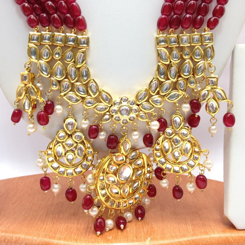 Polki Kundan Jadau Necklace Set Meenakari Jewelry Indian Etsy