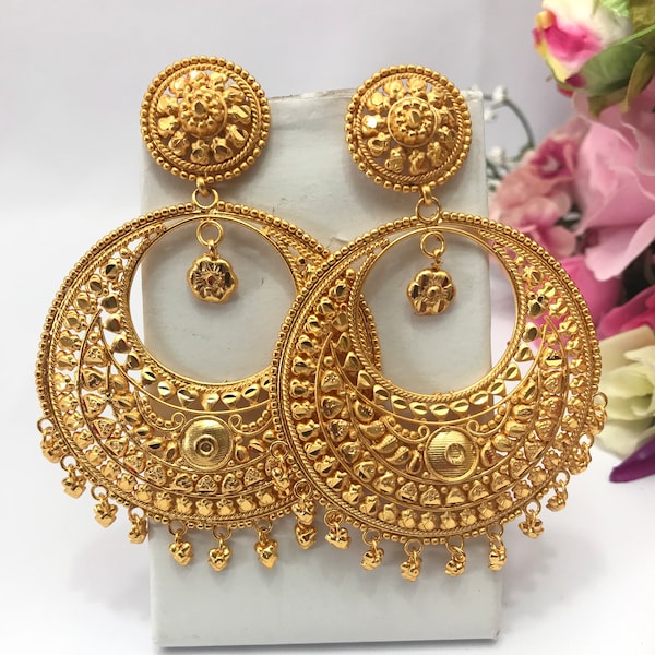 Handmade Earrings 24ct Micro Gold Plated Earrings Indian jewelry Pakistan Jewelry