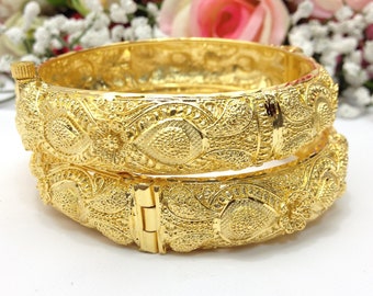 Buy Touchstone NEW Indian Bollywood Handcrafted Braided Pattern Dramatic Look Slip In Easy To Wear 3 Inches Designer Jewelry Cuff Bracelet In Gold Copper Tones For Women. at