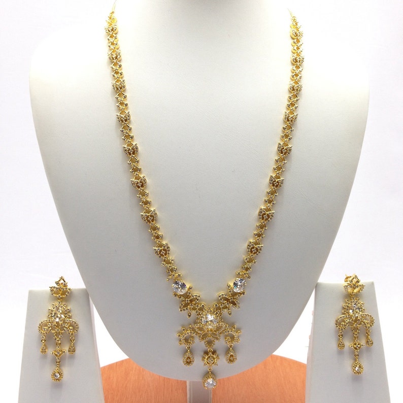American Dimonds CZ Gold Plated B Cubic Luxury Zirconia free Jewelry .Indian