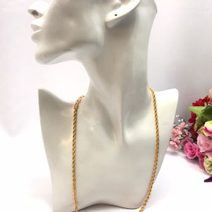 Handmade Indian Bridal Wedding Jewelry 22ct Heavy Gold Plated chain Necklace Indian Jewelry Indian Pakistani Jewelry image 1