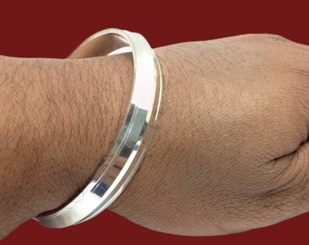 Handmade 925 solid sterling Silver Sikh Khalsa Kara or Kada or Bracelet/Bangle with brilliant finish, Punjabi Kada