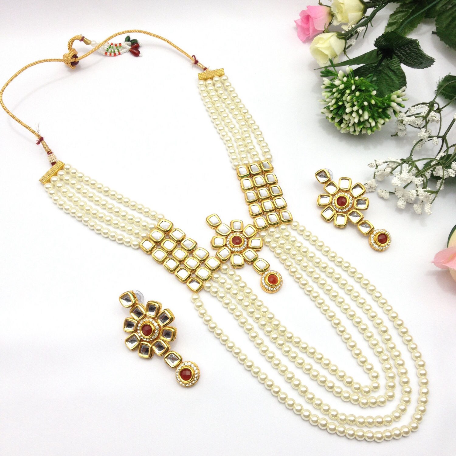 Kundan Necklace Set Indian Jewellery 