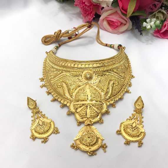 Indian Bridal Wedding Jewelry 22ct Heavy Gold Plated Mukut