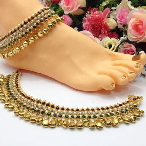 Handmade Anklets With Czech Indian Jewelry Bollywood Indian Jewellery Wedding Bridal indian Jewelry