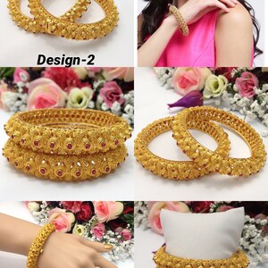 Indian Wedding Polki Bangles Handmade Polki Jewellery indian Pakistani Jewelry image 3