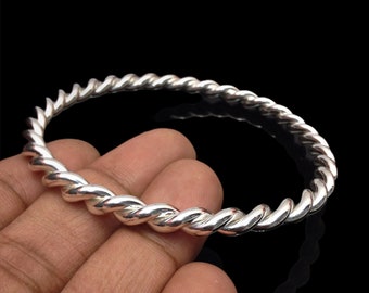 Handmade 925 solid sterling Silver Sikh Khalsa Kara or Kada or Bracelet/Bangle with brilliant finish, Punjabi Kada