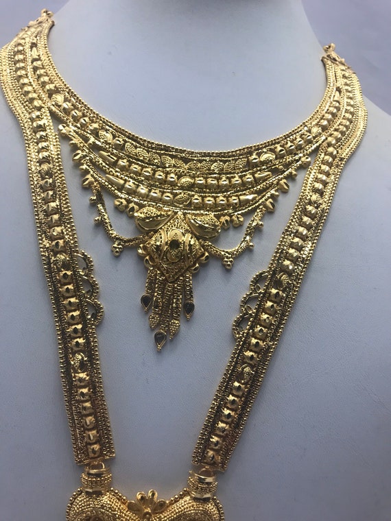 Handmade Indian Jewelry Asian Wedding Bridal Jewellery Party Ethnic Wear 22ct Heavy Gold Plated Bridal Necklace Set Rani Haar Bridal Jewelry Etsy UK