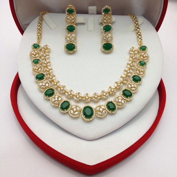 Buy CZ American Dimonds Heavy Gold & Rhodium Plated Cubic Zirconia
