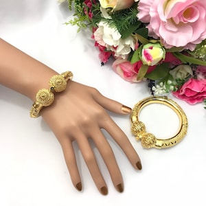 22k Gold Plated Openable Bangles/Kangan/kare/Bridal Indian Jewelry Wedding Jewellery