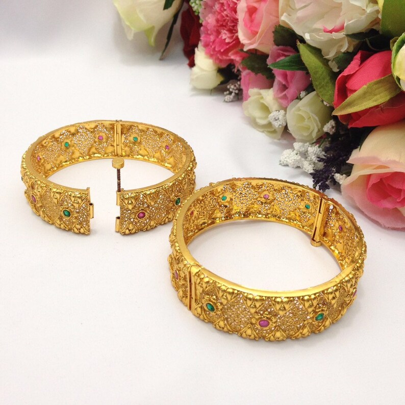 Handmade Openable Polki Bangles Polki Jewelry Indian Jewellery Etsy