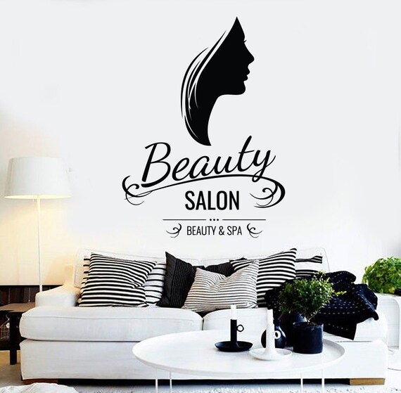 Wall Decal Beauty Hair Salon Manicure Cosmetic Eyelashes Etsy