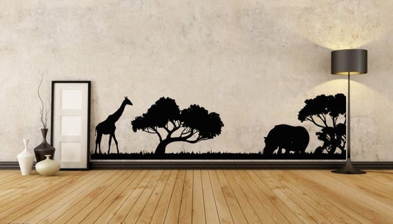 african wall decal african wild pride animals safari decal | etsy