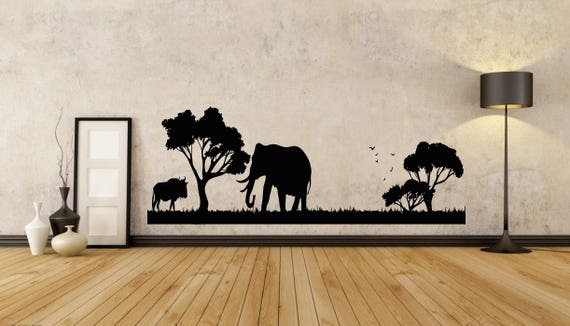 african wall decal african wild pride animals safari decal | etsy