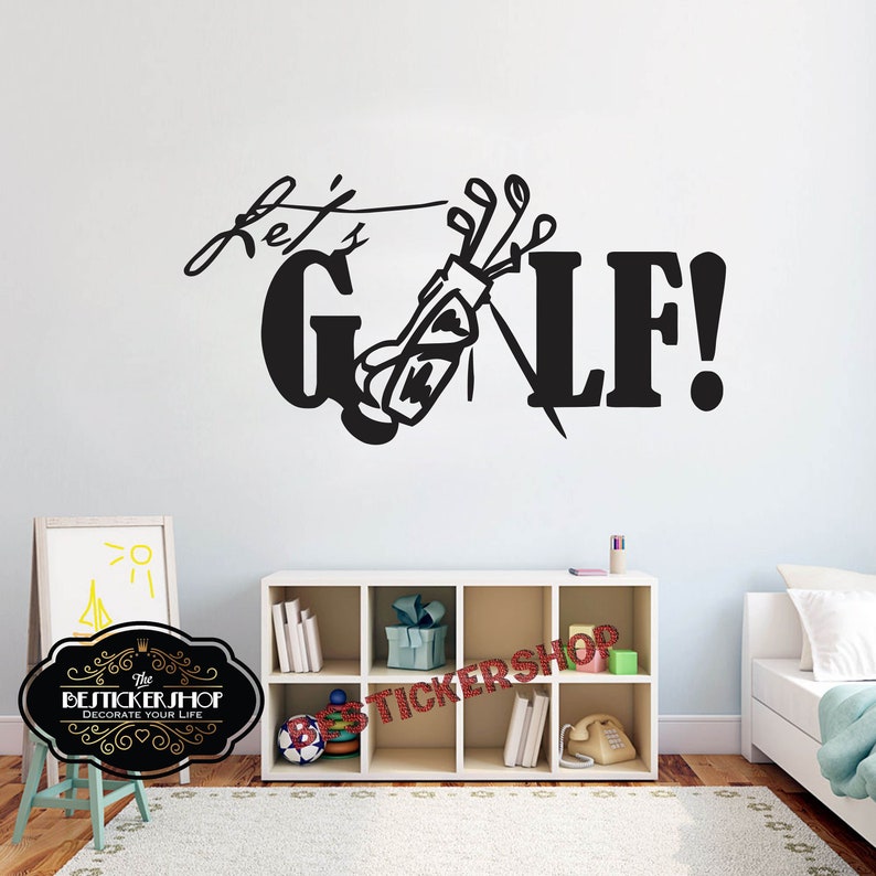 golf wall decal golf decals golf quotes decals sport wall | etsy