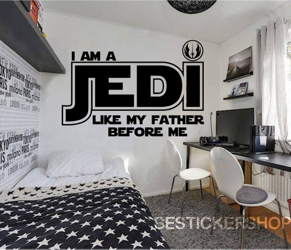 Star Wars Wall Decal Personalised The Force Decal Jedi Master Decals 3d Looking Decal Personalized Name Costum Name Decals 3d Decals 2186re