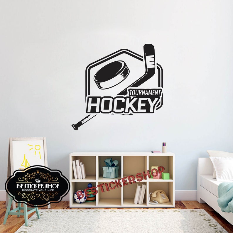 hockey wall decal sticker quotes bedroom field ice hockey | etsy