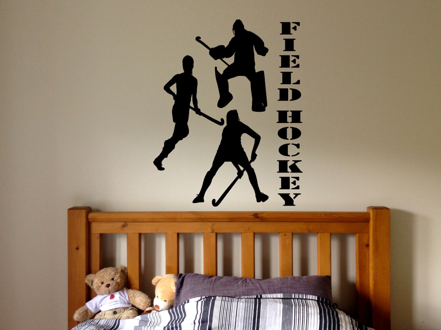 Wall Decal Sticker Bedroom Field Hockey Sport Team Game Hockey Etsy