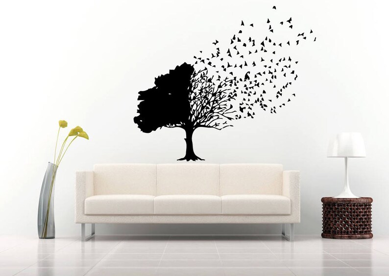 Wall Decal Art Bedroom Tree Branch Birds Nature Beautiful Vinyl Sticker Decals Mural Room Design Decor Mc2520