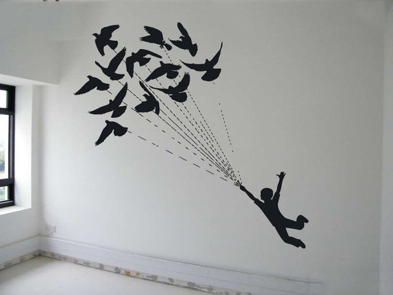 Wall Decal Sticker Bedroom birds girls boys kids teenager room 009d