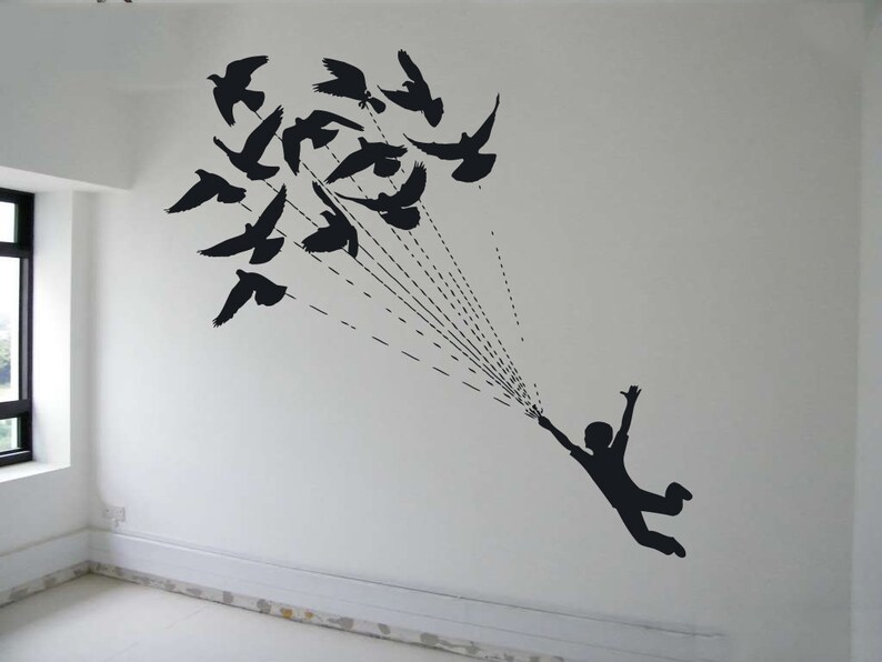Wall Decal Sticker Bedroom birds girls boys kids teenager room 009d