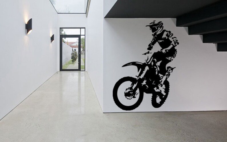 wall decal sticker bedroom sport dirt bike motorcycle kids | etsy