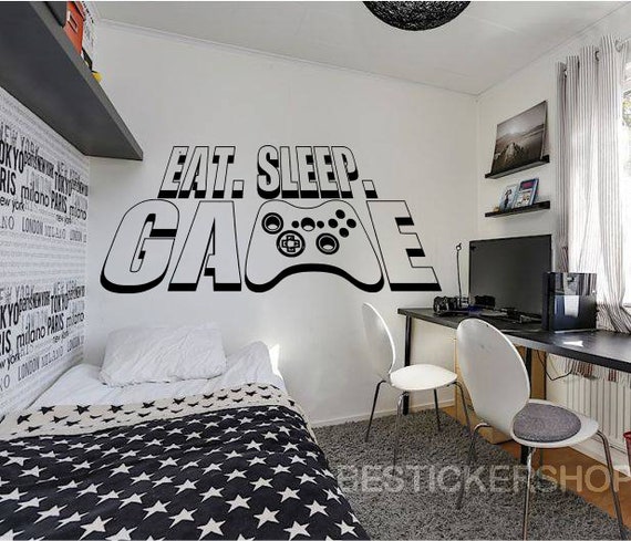 gamer wall decal gamer decals 3d decals controller decals | etsy