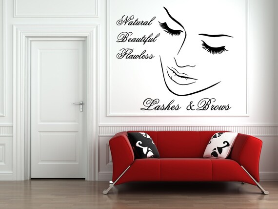 eyelashes wall decal decal eyelash wall decal decal lashes | etsy